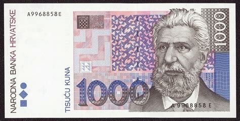 You should be able to see and feel that genuine banknotes are worth far more than the paper they are. Croatia 1000 Kuna banknote 1993|World Banknotes & Coins ...