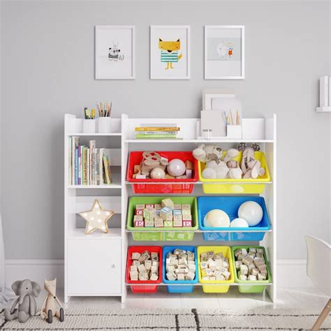 Sturdis Kids Toy Storage Organizer With Kids Toy Shelf And