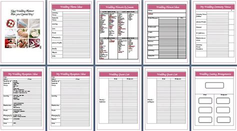 The material herein is meant to be helpful and suggestive. The Complete Printable Wedding Planner - forms and wedding ...