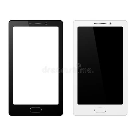 Smartphone On White Background Mobile Phone Isolated With Touchscreen