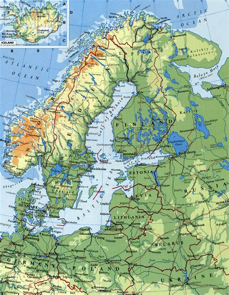 Detailed Elevation Map Of Scandinavia Maps Of All