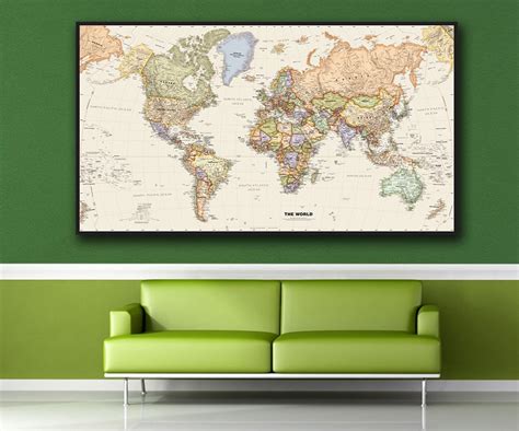 Hd Map Legacy World Wall Art Canvas Oil Painting Poster Print Wall Art