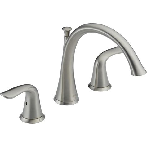 Delta manufacturers a wide range of kitchen faucet designs, with a variety of features, and that makes it possible for #2. Delta Lahara 2-Handle Deck-Mount Roman Tub Faucet Trim Kit ...