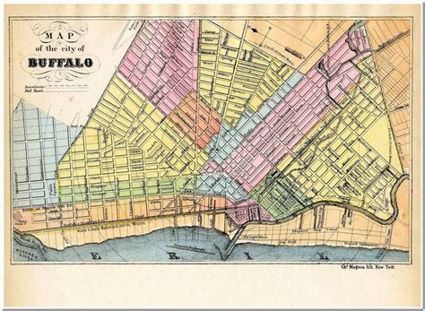 Map Of The City Of Buffalo Vintage Maps Map Elizabeth Bishop