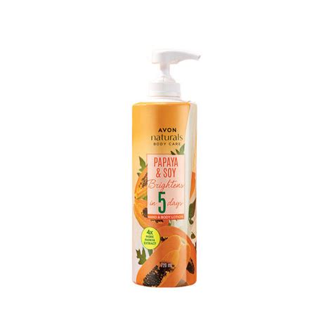 Avon Naturals Lotion 750ml Papaya And Soy Milk Hand And Body By Avon