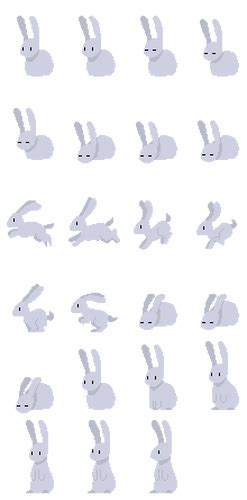 Bunny Sprite Sheet By Hredbird