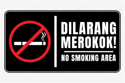 Gambar Dilarang Merokok Tanda Perokok Tidak Diperbolehkan Di Area Tersebut Vektor Tanda