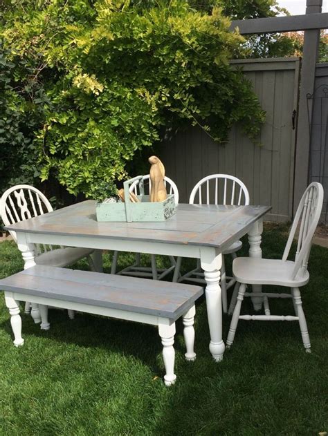 Grey rustic & farmhouse kitchen & dining tables you're currently shopping kitchen and dining tables filtered by gray and rustic that we have for sale online at wayfair. Secondhand Chic Furniture farmhouse table set chairs bench ...