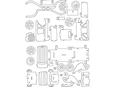 Old Car Dxf File Free Download