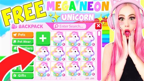 How To Get A Free Mega Neon Unicorn In Adopt Me Roblox Adopt Me