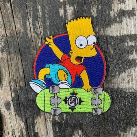 Bart Simpson Skateboarding Patch Boardwalk Vintage