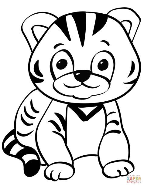 Tiger Cub Coloring Page Free Printable Coloring Pages