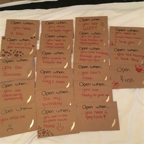 101 open when ideas for your best friends. Open when letters for my boyfriend who is in the militairy ...