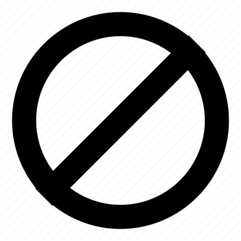 Ban Dissalow No Entry Not Not Allowed Forbidden Prohibition Icon