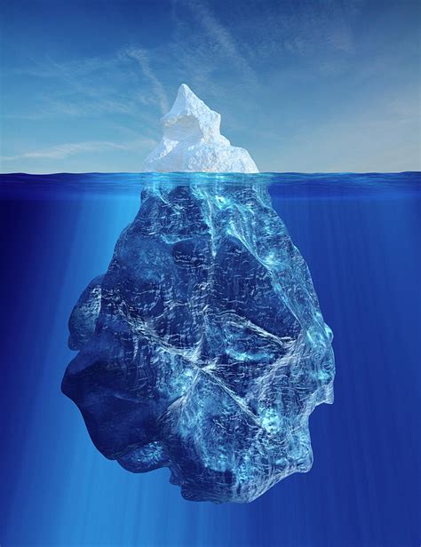 Iceberg Above And Below Water Line Photograph By Ikon Ikon Images Pixels