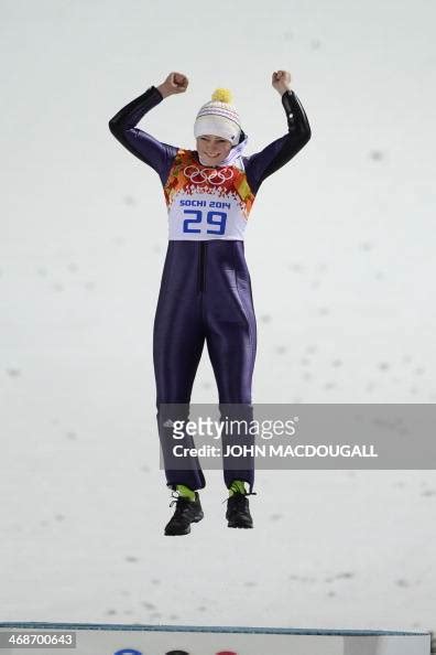 Germanys Carina Vogt Celebrates Winning Gold In The Womens Ski