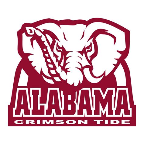 The Logo For The University Of Alabama Crimson Tide With An Elephants