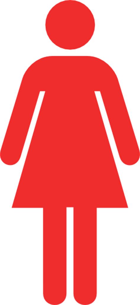 Ladies Bathroom Symbol In Red Clip Art At Vector Clip Art