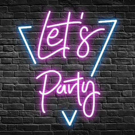 Buy Neon Sign Lets Party Led Neon Lights Lets Party For Wall