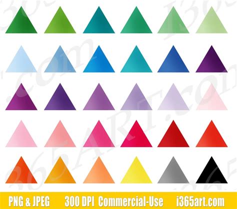 Triangle Clipart Triangle Flag Clip Art Triangle Flags | Etsy