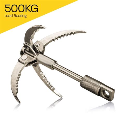 Retractable Grappling Hook 229mm Non Magnetic Stainless Steel
