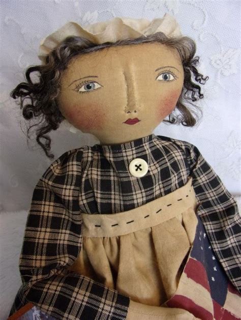 Mailed Pattern Sewing Primitive Doll Americana Folk Art Handmade