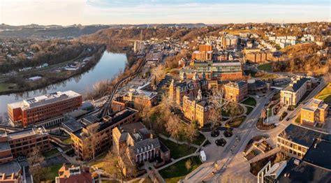 Aerial Drone Panorama Of The Woodburn Circle At The University In