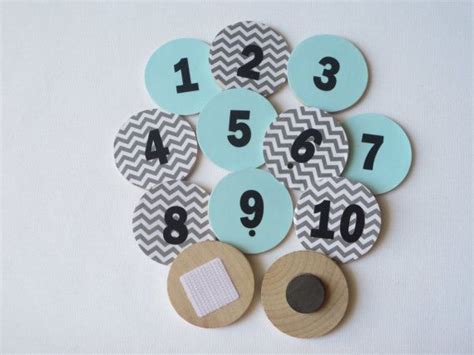 Number Magnets For Classroom Organization Aqua And Gray By Ocdbyb 15