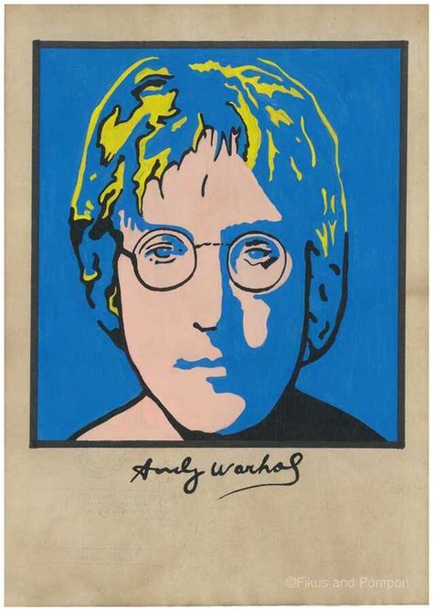John Lennon Andy Warhol Poster Fikus And Pompon