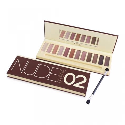 10 Paletas Sombras Kit Maquiagem Pincel Nude Vivai Atacado R 299