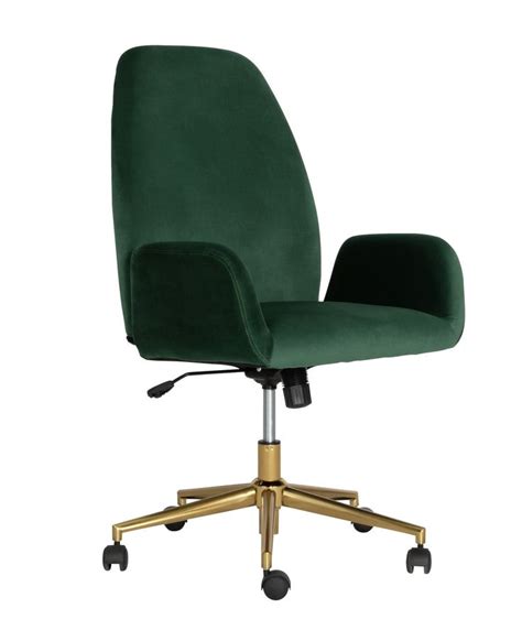 Habitat Clarice Velvet Office Chair Green Velvet Office Chair