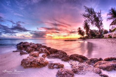 Beautiful Sunset In Barbados Caribbean Beaches Beautiful World