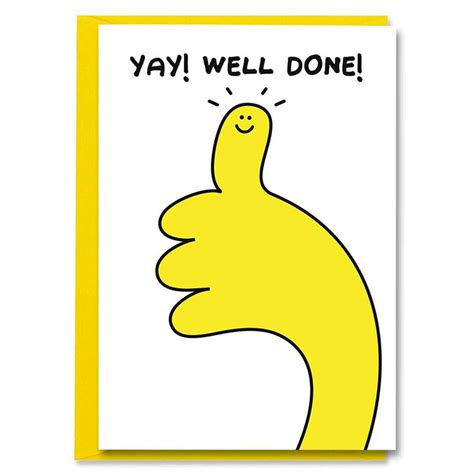 Yay Well Done Thumbs Up Congratulations Card By I Am A