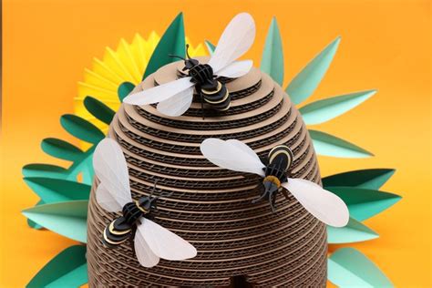 3d Paper Insects Wall Decoration Assembli Shop Insect Wall Bee