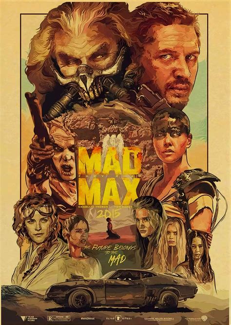 Mad Max Movie Poster Fury Road Print Wall Art Custom Printing Etsy Uk