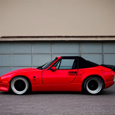 Krea Ai Red Miata Body Widebody Kit Countach Fu