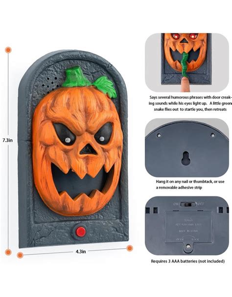 Halloween Pumpkin Jack O Lantern Doorbell Animated Door