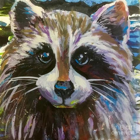 Colorful Raccoon Painting By Lorraine Danzo Fine Art America