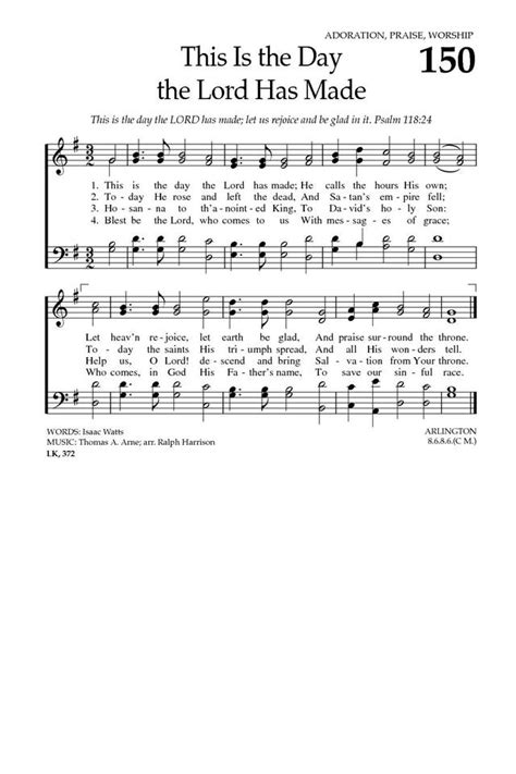 Baptist Hymnal 2008 150 This Is The Day The Lord Has Made