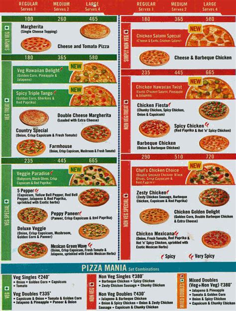 The first fast food/pizza delivery online service in malaysia. Menu of Dominos Pizza | Dominos Pizza Menu, Metro Junction ...