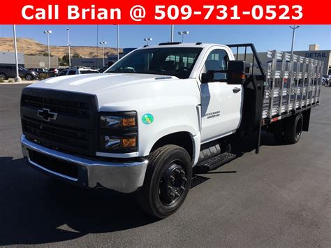 New 2019 Chevrolet Silverado 5500 16ft Flat Stake Bed Rwd 2d Standard Cab