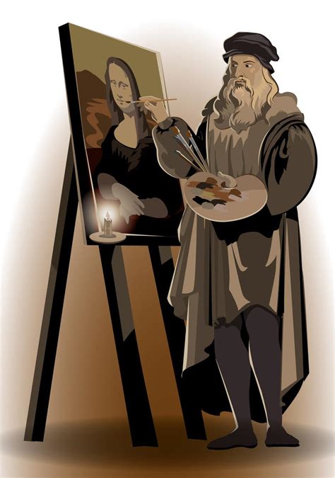 Entry By Vadimprohorenko For Illustrate A Cartoon Leonardo Da Vinci Painting The Mona Lisa