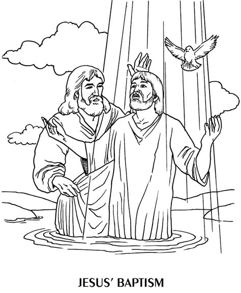 John the baptist coloring page for kids from lds. Baptism of Jesus Kids Coloring Page | Jesus coloring pages ...