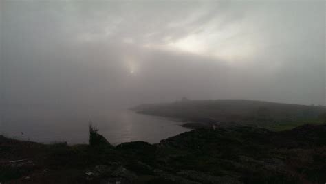 North Sea Sun Through Fog Kvernevik Madla Stavanger Rogaland