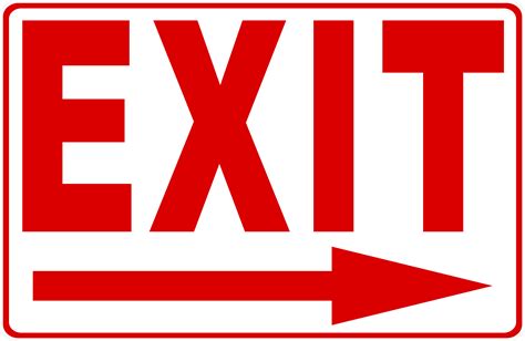 Exit With Right Arrow Signs By Salagraphics