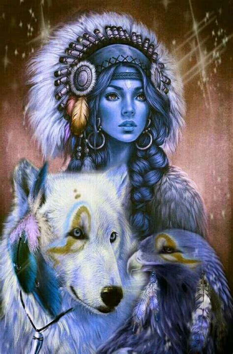 Pin On The Wolf Beautiful Native American Wolf Native American Paintings Native American