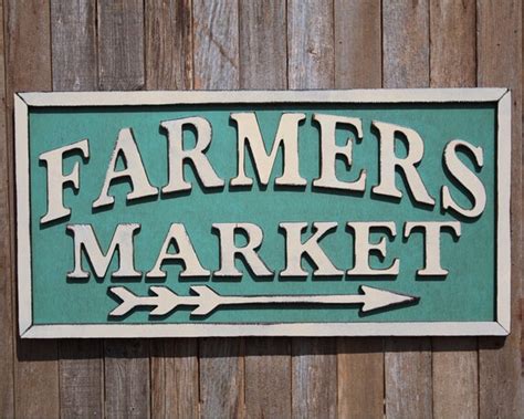 Farmers Market Sign Market Wood Sign Market Sign Farmhouse Etsy