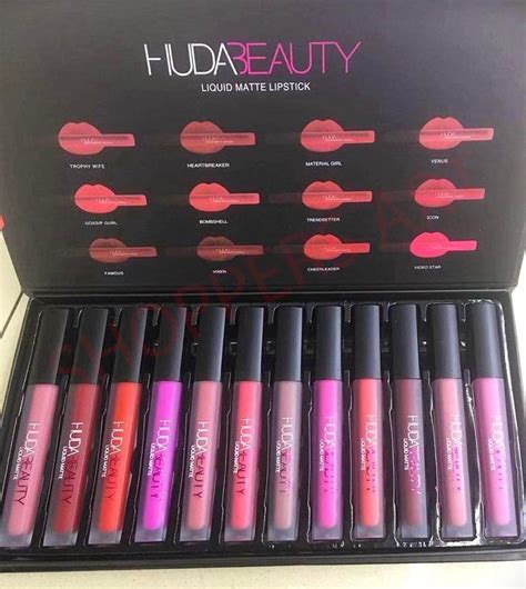 Natural Liquid Huda Beauty Lipsticks Set Of 12 Type Of Packaging