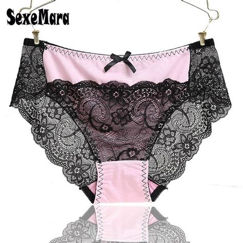 womens sexy patchwork lace seamless panties femme comfortable cotton crotch briefs underwear