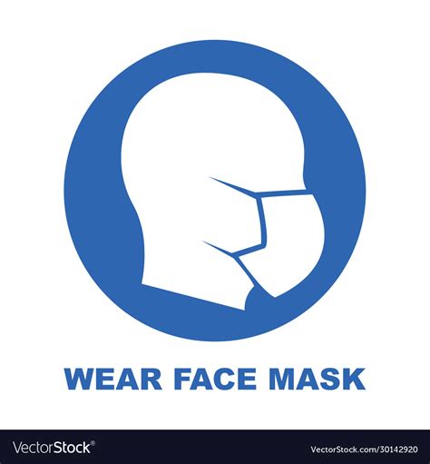 You can copy, modify, distribute and perform the work, even for commercial purposes, all without asking permission. Wear face mask blue sign silhouette head with Vector Image